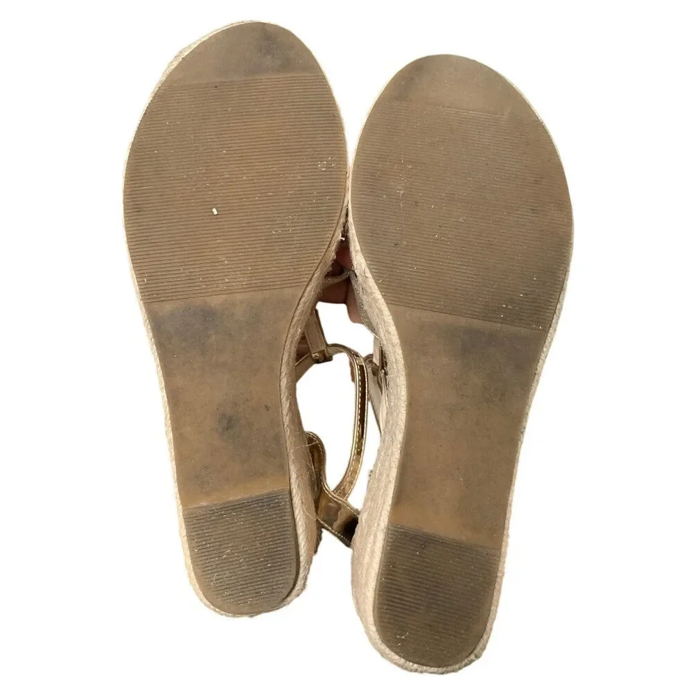 Makegsi Womens Size 10 Shiny Gold 4